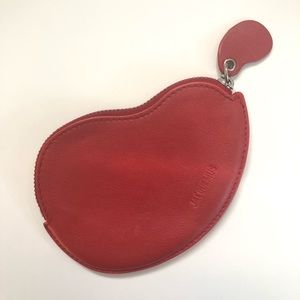 Jacquemus red leather wallet coin purse